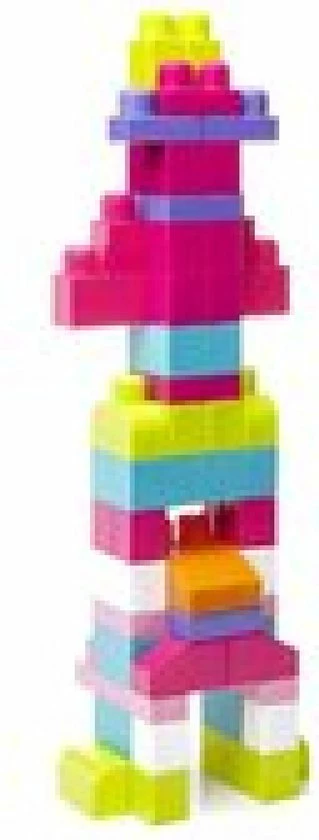Mega Bloks First Builders 60 Maxi Blokken Met Tas Roze - Constructiespeelgoed 1 Mega Bloks First Builders 60 Maxi Blokken Met Tas Roze - Constructiespeelgoed