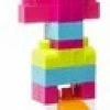 Mega Bloks First Builders 60 Maxi Blokken Met Tas Roze - Constructiespeelgoed