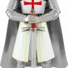 Metal Earth Iconx Templar Knight Modelbouwset Zilver/wit