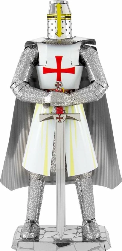 Metal Earth Iconx Templar Knight Modelbouwset Zilver/wit 1 Metal Earth Iconx Templar Knight Modelbouwset Zilver/wit