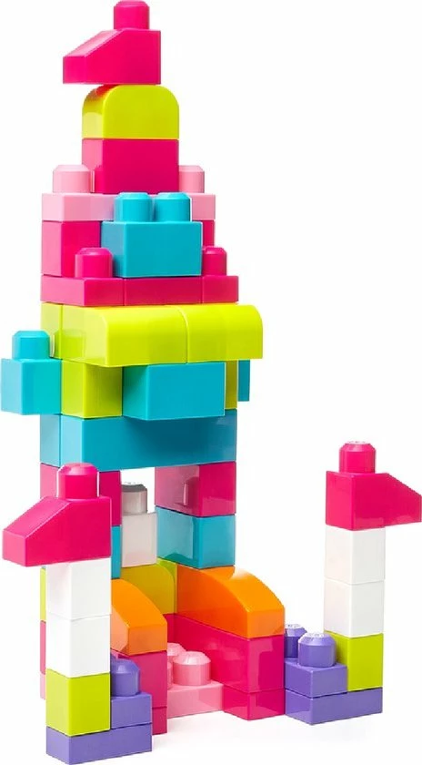 Mega Bloks First Builders 60 Maxi Blokken Met Tas Roze - Constructiespeelgoed 4 Mega Bloks First Builders 60 Maxi Blokken Met Tas Roze - Constructiespeelgoed - Afbeelding 4