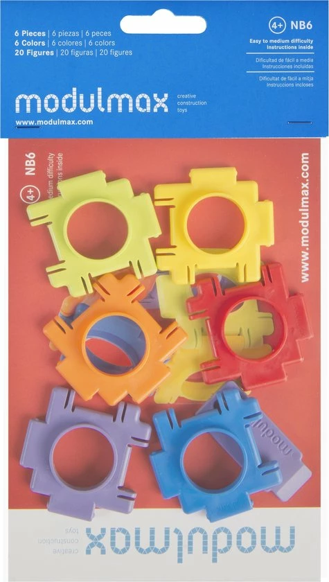 Modulmax - Constructiespeelgoed - 6 Stukjes 9 Modulmax - Constructiespeelgoed - 6 Stukjes - Afbeelding 9