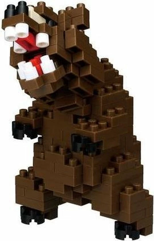 Kawada Nanoblock Grizzly Bear NBC-222 (beer) 1 Kawada Nanoblock Grizzly Bear NBC-222 (beer)