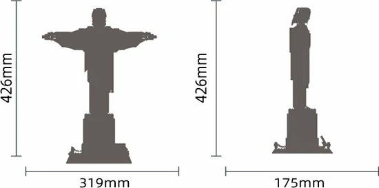 Wange Christus De Verlosser - Rio De Janeiro, Brazilië - Christ The Redeemer - Standbeeld - Bouwstenen - Bouwset / 3D Puzzel - 973 Bouwstenen 4 Wange Christus De Verlosser - Rio De Janeiro, Brazilië - Christ The Redeemer - Standbeeld - Bouwstenen - Bouwset / 3D Puzzel - 973 Bouwstenen - Afbeelding 4