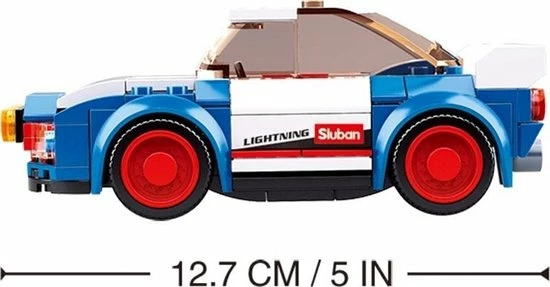Sluban Auto Rally Junior 12,7 Cm Blauw/wit/rood 138-delig 2 Sluban Auto Rally Junior 12,7 Cm Blauw/wit/rood 138-delig - Afbeelding 2