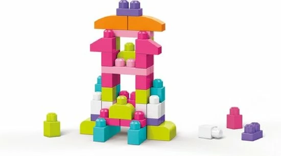 Mega Bloks First Builders 60 Maxi Blokken Met Tas Roze - Constructiespeelgoed 3 Mega Bloks First Builders 60 Maxi Blokken Met Tas Roze - Constructiespeelgoed - Afbeelding 3