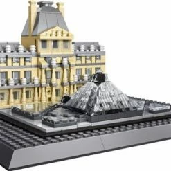 Wange Museum Het Louvre Parijs - 785 Bouwsteentjes - Compatibel Met Grote Merken - Bouwset