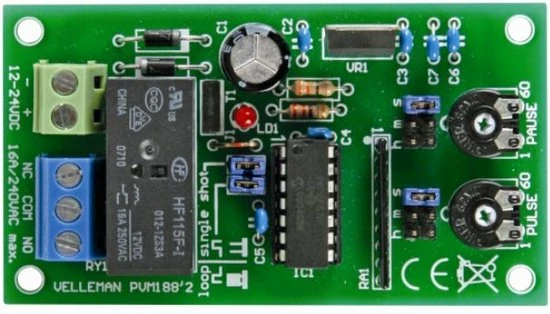 Whadda Soldeerkit Puls/pauze Timer 1s - 60u 8 Cm 12-24vdc 2 Whadda Soldeerkit Puls/pauze Timer 1s - 60u 8 Cm 12-24vdc - Afbeelding 2