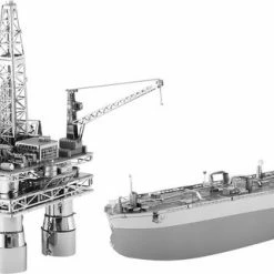 Metal Earth Offshore Oil Rig And Tanker Modelbouwset