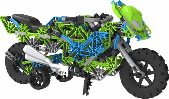 K'nex Bouwset Mega Motor Junior Groen/blauw 456-delig 4 K'nex Bouwset Mega Motor Junior Groen/blauw 456-delig - Afbeelding 4