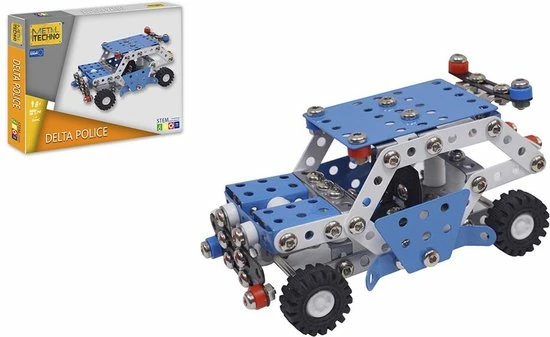 Metal Techno Bouwpakket Delta Police 15,5 Cm Staal Blauw/grijs 269-delig 5 Metal Techno Bouwpakket Delta Police 15,5 Cm Staal Blauw/grijs 269-delig - Afbeelding 5
