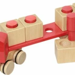 Primi Passi – Educatief Houtenspeelgoed – Stapel Vrachtwagen – Beukenhout – +18 Maanden