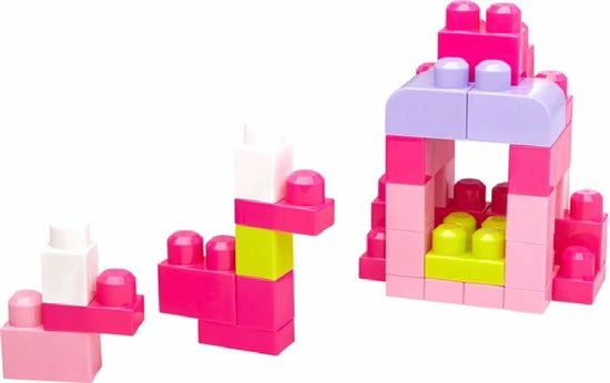 Mega Bloks First Builders 60 Maxi Blokken Met Tas Roze - Constructiespeelgoed 6 Mega Bloks First Builders 60 Maxi Blokken Met Tas Roze - Constructiespeelgoed - Afbeelding 6