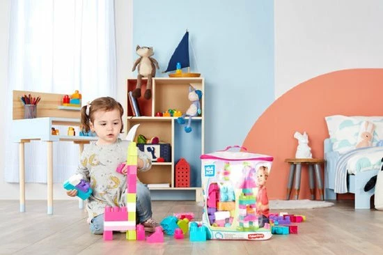 Mega Bloks First Builders 60 Maxi Blokken Met Tas Roze - Constructiespeelgoed 8 Mega Bloks First Builders 60 Maxi Blokken Met Tas Roze - Constructiespeelgoed - Afbeelding 8