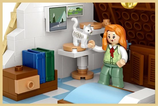 LOZ, Mini-blocks LOZ Fantasie No:1037 Tiny Cabin House 7 LOZ, Mini-blocks LOZ Fantasie No:1037 Tiny Cabin House - Afbeelding 7