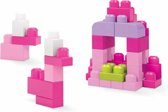 Mega Bloks First Builders 60 Maxi Blokken Met Tas Roze - Constructiespeelgoed 7 Mega Bloks First Builders 60 Maxi Blokken Met Tas Roze - Constructiespeelgoed - Afbeelding 7