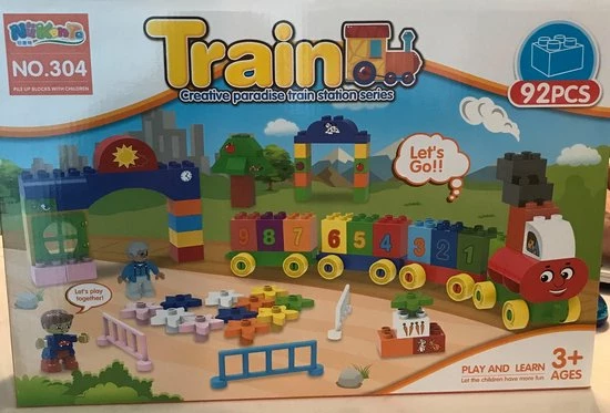 Train Blokken 92 Stukken Nukante 2 Train Blokken 92 Stukken Nukante - Afbeelding 2