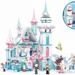 Sluban M38-B0789 IJs Kasteel - 1324 Bouwsteentjes - Compatibel Met Grote Merken - Bouwdoos