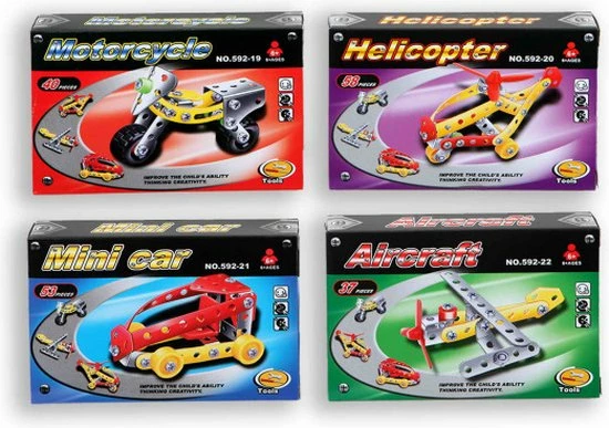 Merkloos Constructieset Metaal Auto 2 Merkloos Constructieset Metaal Auto - Afbeelding 2