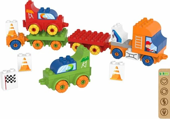 Biobuddi Blokken - Vrachtwagen & Racers - 40dlg - BB-0239 2 Biobuddi Blokken - Vrachtwagen & Racers - 40dlg - BB-0239 - Afbeelding 2