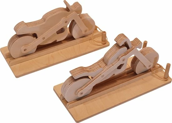 Manufacture En Famille - Race Motor + Chopper - Houten Speelgoed - Do It Yourself 2 Manufacture En Famille - Race Motor + Chopper - Houten Speelgoed - Do It Yourself - Afbeelding 2