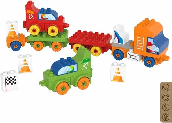 Biobuddi Blokken - Vrachtwagen & Racers - 40dlg - BB-0239 8 Biobuddi Blokken - Vrachtwagen & Racers - 40dlg - BB-0239 - Afbeelding 8