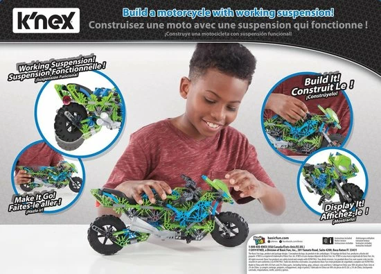 K'nex Bouwset Mega Motor Junior Groen/blauw 456-delig 6 K'nex Bouwset Mega Motor Junior Groen/blauw 456-delig - Afbeelding 6