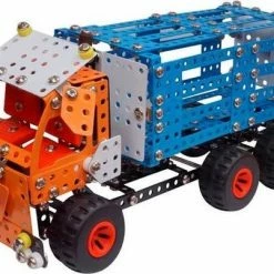 Metal Techno Bouwpakket Power Bison 32 Cm Staal Oranje/blauw 890-delig