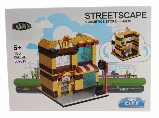 Luna Mini City Streetscape - Cosmeticawinkel Bouwset 2 Luna Mini City Streetscape - Cosmeticawinkel Bouwset - Afbeelding 2