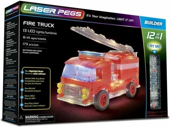 Laserpegs Laser Pegs - Laser Knijpers 12w1 Brandweerwagen 1 Laserpegs Laser Pegs - Laser Knijpers 12w1 Brandweerwagen