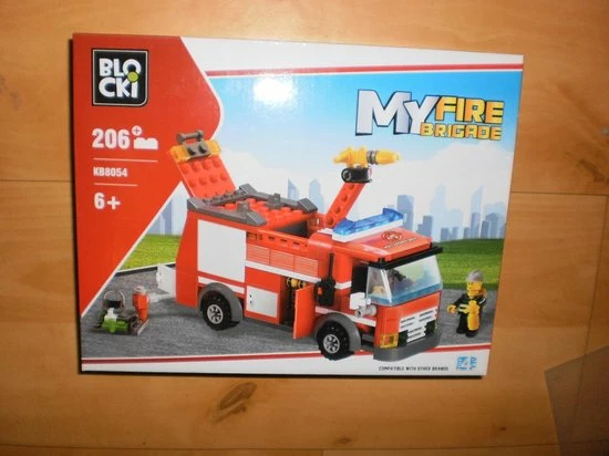 Blocki Bouwstenen My Fire Brandweerwagen Bluswagen 2 Blocki Bouwstenen My Fire Brandweerwagen Bluswagen - Afbeelding 2