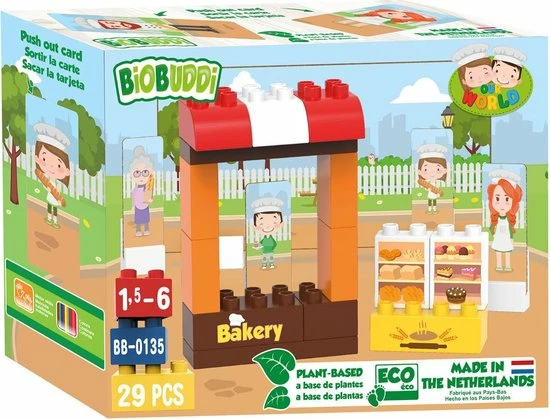 BiOBUDDi Plantaardige Blokkenset Bakkerij - 30 Delig 9 BiOBUDDi Plantaardige Blokkenset Bakkerij - 30 Delig - Afbeelding 9