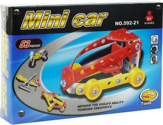 Merkloos Constructieset Metaal Auto 1 Merkloos Constructieset Metaal Auto