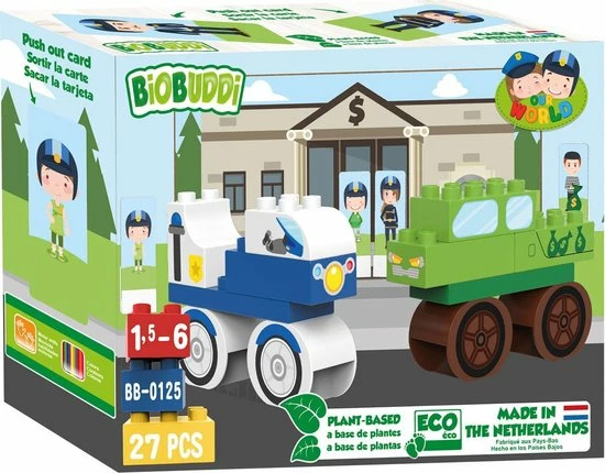 BiOBUDDi Plantaardige Blokkenset Bankgebouw - 27 Delig 8 BiOBUDDi Plantaardige Blokkenset Bankgebouw - 27 Delig - Afbeelding 8