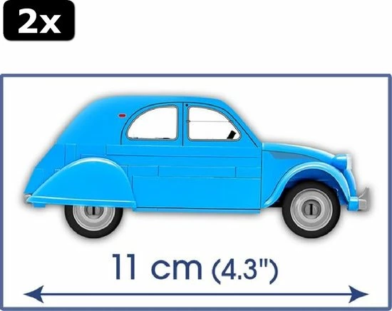 2x COBI | Youngtimer Collection | Citroen 2CV Type AZ (1962) | 24511 2 2x COBI | Youngtimer Collection | Citroen 2CV Type AZ (1962) | 24511 - Afbeelding 2