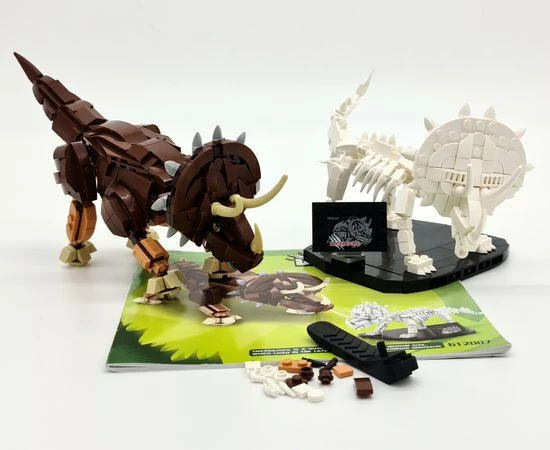 Panlos Brick Panlos Triceratops & Fossiel - Bouwset - Compatibel Met Grote Merken - Dinosaurus - Jurassic Park 6 Panlos Brick Panlos Triceratops & Fossiel - Bouwset - Compatibel Met Grote Merken - Dinosaurus - Jurassic Park - Afbeelding 6