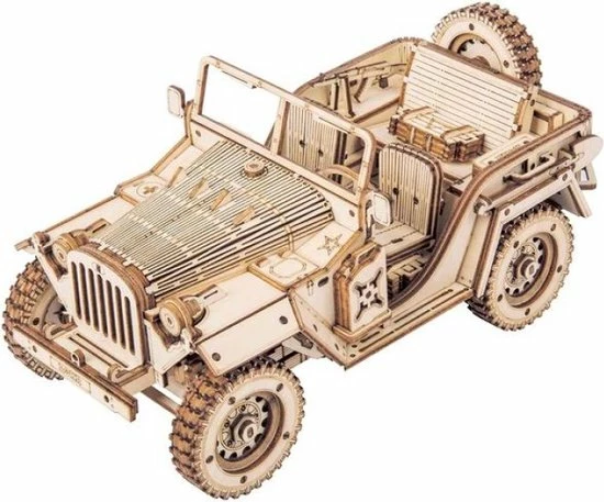 Merkloos ROBOTIME 3D Wooden Puzzle MC-701 Army Field Car 1 Merkloos ROBOTIME 3D Wooden Puzzle MC-701 Army Field Car