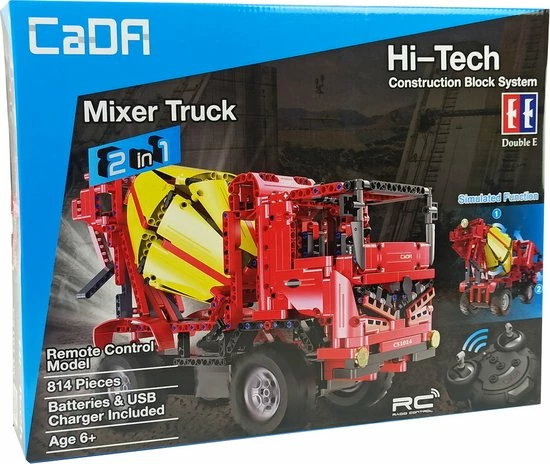 CaDA - Bouwstenen - Betonmixer - R/C - 41 Cm 4 CaDA - Bouwstenen - Betonmixer - R/C - 41 Cm - Afbeelding 4