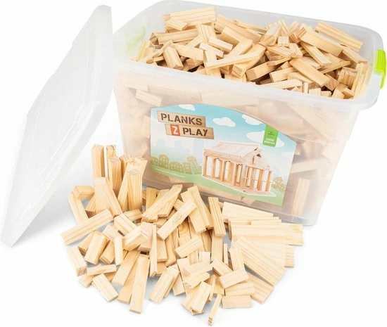 Planks 2 Play Planks2Play Constructie Speelgoed Houten Plankjes In Verschillende Vormen - Komt In Handige Opbergdoos - 1000 Onderdelen 6 Planks 2 Play Planks2Play Constructie Speelgoed Houten Plankjes In Verschillende Vormen - Komt In Handige Opbergdoos - 1000 Onderdelen - Afbeelding 6