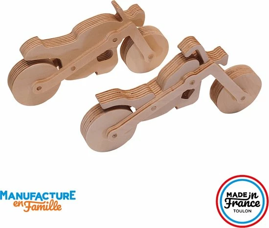 Manufacture En Famille - Race Motor + Chopper - Houten Speelgoed - Do It Yourself 1 Manufacture En Famille - Race Motor + Chopper - Houten Speelgoed - Do It Yourself