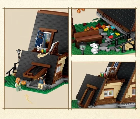 LOZ, Mini-blocks LOZ Fantasie No:1037 Tiny Cabin House 2 LOZ, Mini-blocks LOZ Fantasie No:1037 Tiny Cabin House - Afbeelding 2