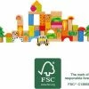 Small Foot Company Small Foot Massieve Blokken Gemaakt Van FSC® 100% - Gecertificeerd Hout Met Schattige Dierentuindieren