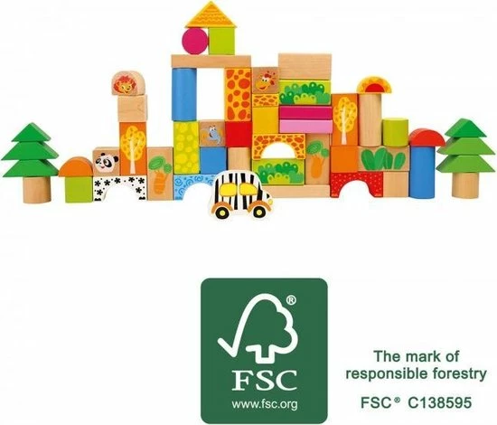 Small Foot Company Small Foot Massieve Blokken Gemaakt Van FSC® 100% - Gecertificeerd Hout Met Schattige Dierentuindieren 1 Small Foot Company Small Foot Massieve Blokken Gemaakt Van FSC® 100% - Gecertificeerd Hout Met Schattige Dierentuindieren