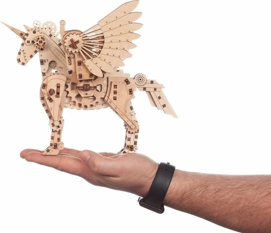 Mr. PlayWood Bouwpakket Eenhoorn Klein Mechanisch- Hout 14 Mr. PlayWood Bouwpakket Eenhoorn Klein Mechanisch- Hout - Afbeelding 14