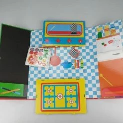 Merkloos Uitklapbare Speel Keuken - Menu Kaart, Recepten Boek, Krijtbord, Kijtje, Afzuigkap, Stickers - Speelgoed Baby / Peuter -bouwsets Winkel 550x475 1