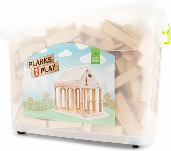 Planks 2 Play Planks2Play Constructie Speelgoed Houten Plankjes In Verschillende Vormen - Komt In Handige Opbergdoos - 1000 Onderdelen 7 Planks 2 Play Planks2Play Constructie Speelgoed Houten Plankjes In Verschillende Vormen - Komt In Handige Opbergdoos - 1000 Onderdelen - Afbeelding 7