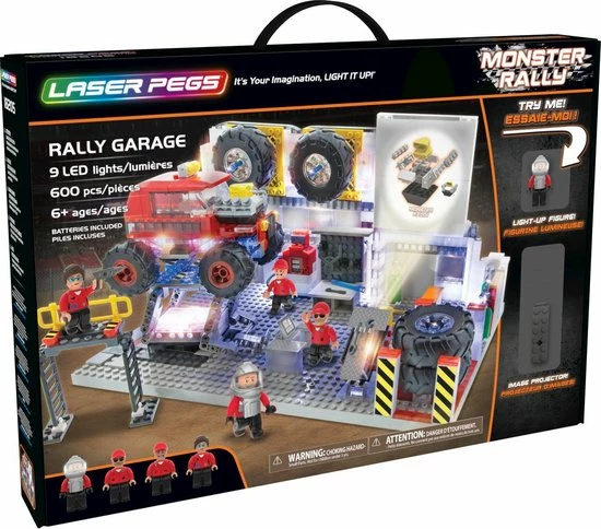 Laserpegs Laser Pegs Monster Truck Monster Rally Garage - Constructiespeelgoed 8 Laserpegs Laser Pegs Monster Truck Monster Rally Garage - Constructiespeelgoed - Afbeelding 8