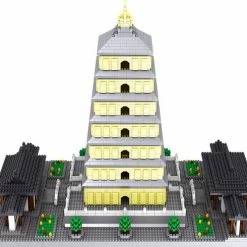 Lezi Da-Yan Toren - Xi'an China - Architectuur / Gebouwen - Nanoblocks / Miniblocks - Bouwset / 3D Puzzel - 4925 Bouwsteentjes