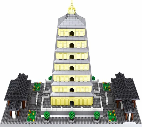 Lezi Da-Yan Toren - Xi'an China - Architectuur / Gebouwen - Nanoblocks / Miniblocks - Bouwset / 3D Puzzel - 4925 Bouwsteentjes 1 Lezi Da-Yan Toren - Xi'an China - Architectuur / Gebouwen - Nanoblocks / Miniblocks - Bouwset / 3D Puzzel - 4925 Bouwsteentjes