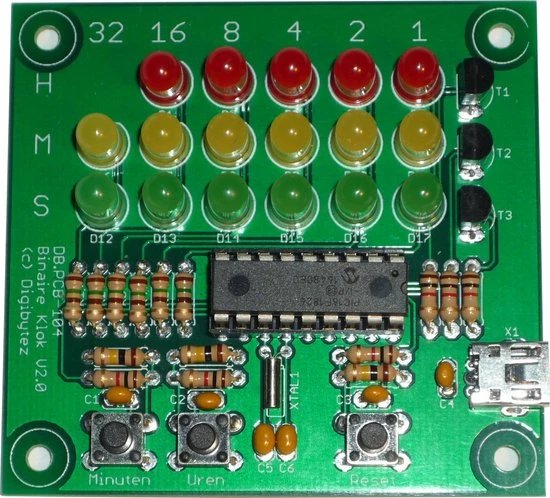Digibytez - Binary Clock DIY Kit V2.0 1 Digibytez - Binary Clock DIY Kit V2.0